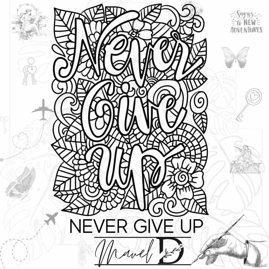 Never Give Up, an English song written by Mavel D